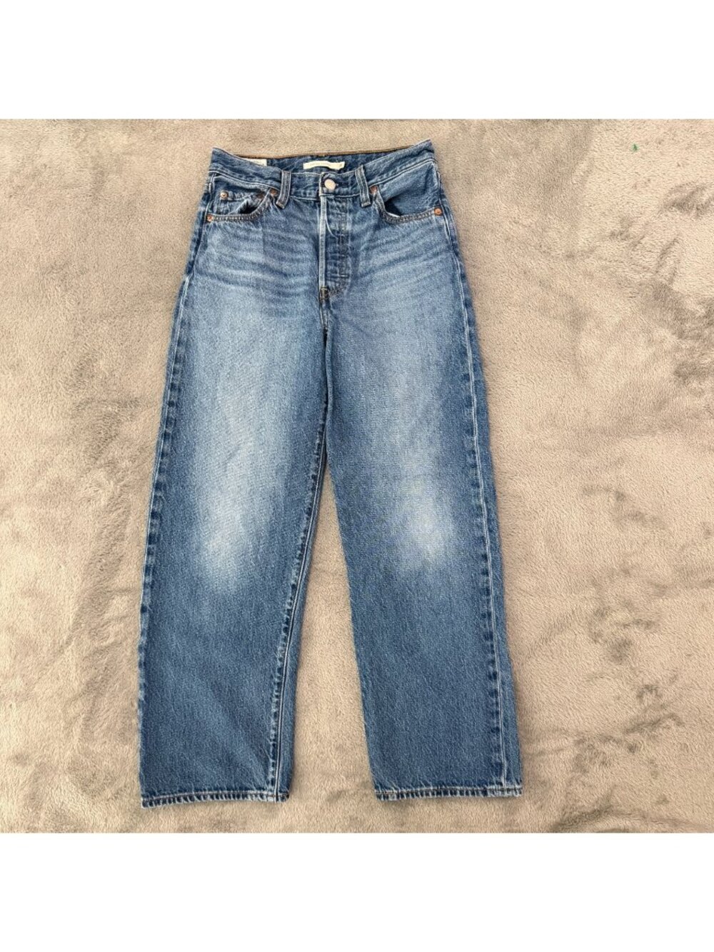 Levi's High-Rise Straight Leg Jeans in Light Blue